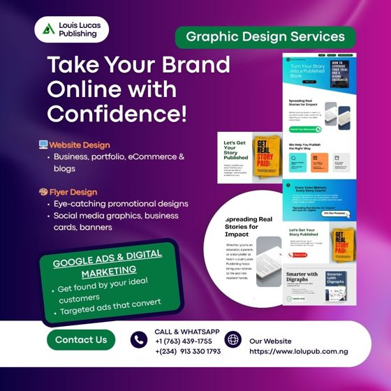 Graphic design services promotional graphic covering website design, flyers and Google Ads